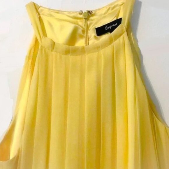 Express Pleated Halter Shift Dress - Picture 4 of 6